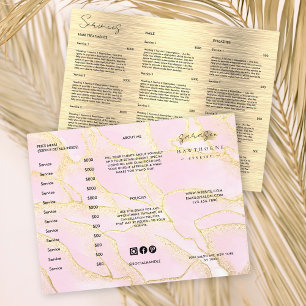 Watercolor Faux Gold Foil Pink Price List