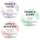 Watercolor Faux Gold Geometric Essential Oils