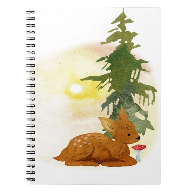 Watercolor Fawn Notebook (Front)