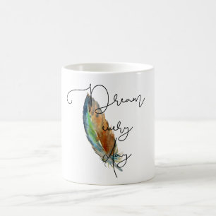 Watercolor Feather Dream Coffee Mug