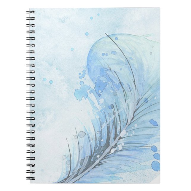 Watercolor Feather Notebook (Front)