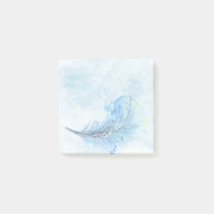 Watercolor Feather Post it notes