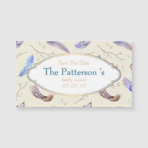 Watercolor Feathers Family Reunion Save The Date