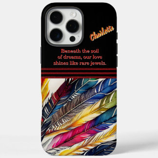 Watercolor Feathers in Harmony iPhone 16 Pro Max Case
