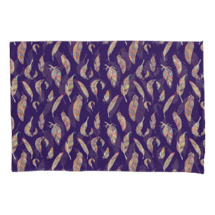 WATERCOLOR FEATHERS PILLOWCASE