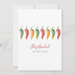 Watercolor Feliz Navidad Christmas Card