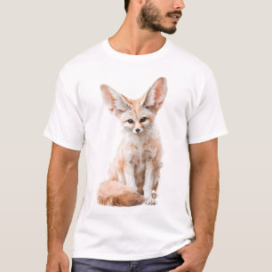 Watercolor Fennec Fox Desert Fox Men T-Shirt