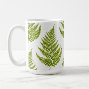 Watercolor Fern Pattern Coffee Mug