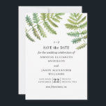 Watercolor fern. Woodland greenery foliage wedding Save The Date<br><div class="desc">Watercolor fern wedding save the date card. Please contact me if you need additional items.</div>