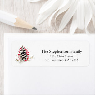 Watercolor Festive Acorn Return Address