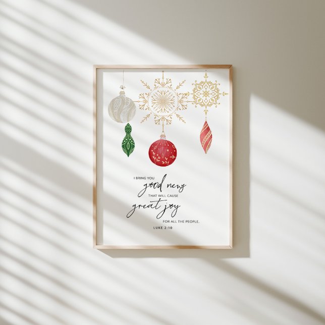 Watercolor Festive bible verse Luke  Poster (Creator Uploaded)