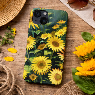 Watercolor Field of Yellow Wildflowers  iPhone 13 Case