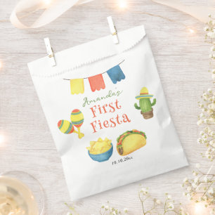 Watercolor Fiesta First Birthday Favour Bags