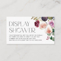 Watercolor Fig and Berry Floral Dsiplay Shower