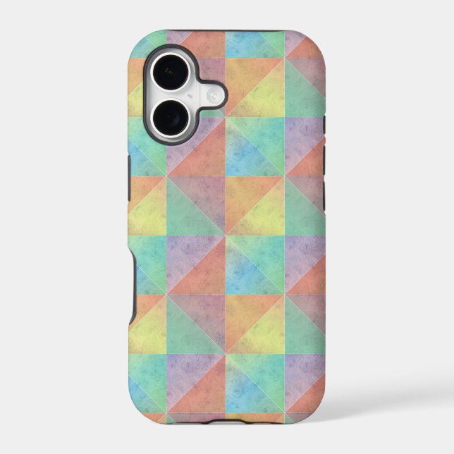 Watercolor Filled Triangle Geometric Pattern (Back)