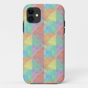 Watercolor Filled Triangle Geometric Pattern iPhone 11 Case