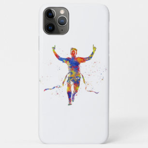 Watercolor finish line runner iPhone 11 pro max case