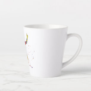 Watercolor finish line runner latte mug