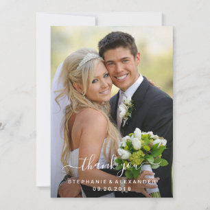 Watercolor Fir Trees Winter Wedding Thank You Card