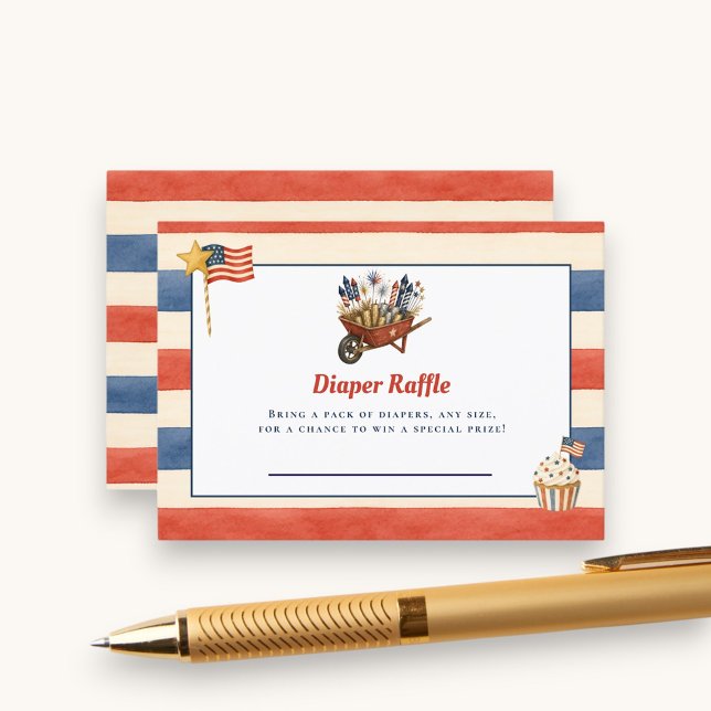 Watercolor Fireworks Diaper Raffle Card (Creator Uploaded)