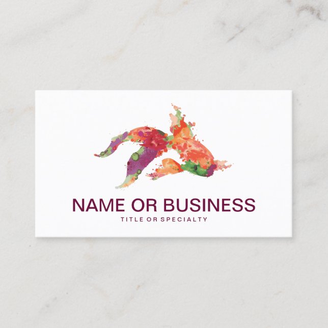 watercolor fish business card (Front)