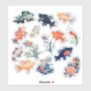 Watercolor Fish Scrapbook Stationery