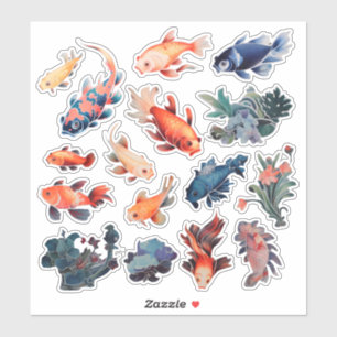 Watercolor Fish Scrapbook Stationery