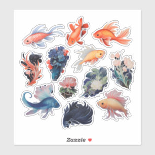 Watercolor Fish Scrapbook Stationery