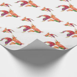 watercolor fish wrapping paper
