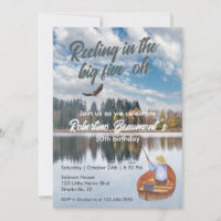 Watercolor Fishing At The Lake 50th Birthday Party