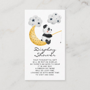 Watercolor Fishing Panda Display Shower Enclosure Card