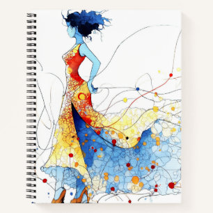 Watercolor Flamenco Dancer – Joy in Motion #2 Notebook