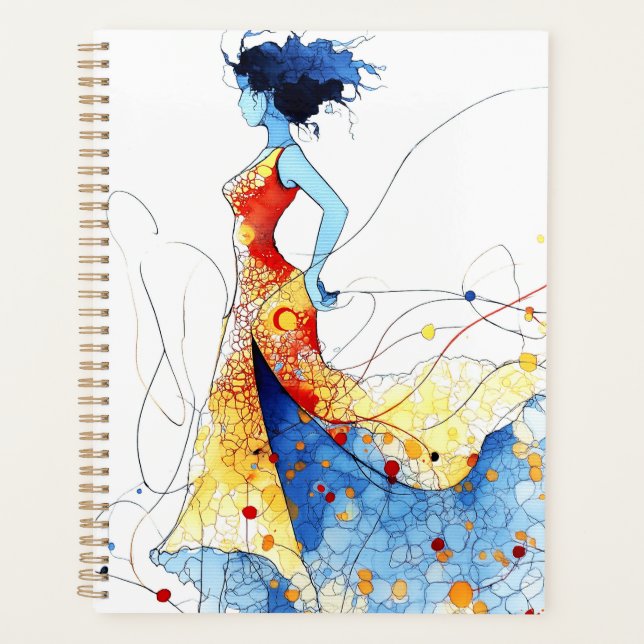 Watercolor Flamenco Dancer – Joy in Motion #2 Planner (Front)