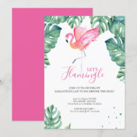 Watercolor Flamingo Bachelorette Party