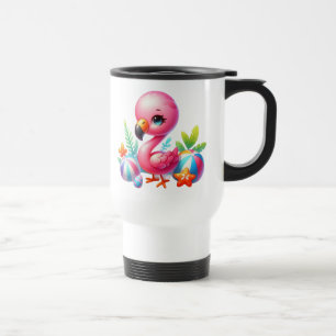 Watercolor Flamingo Clipart-95059  Travel Mug