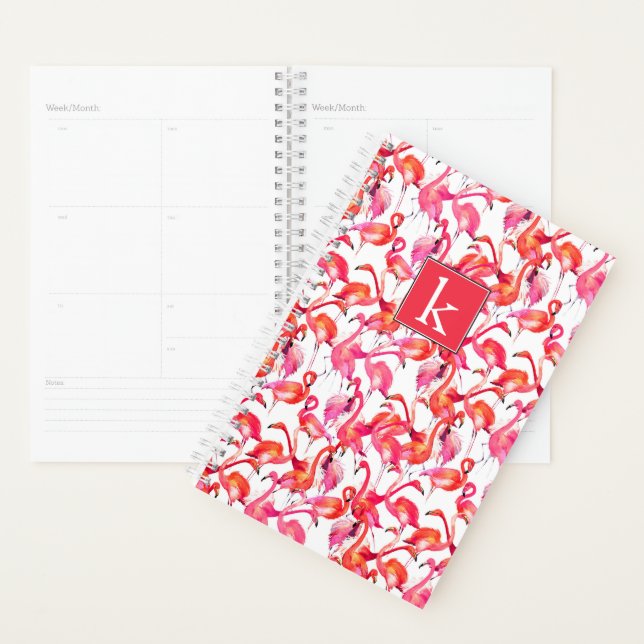 Watercolor Flamingo In Watercolors Planner (Display)