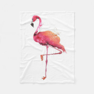 Watercolor Flamingo Lovers Funny Flamingo Lovers Fleece Blanket