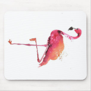 Watercolor Flamingo Lovers Funny Flamingo Lovers Mouse Mat