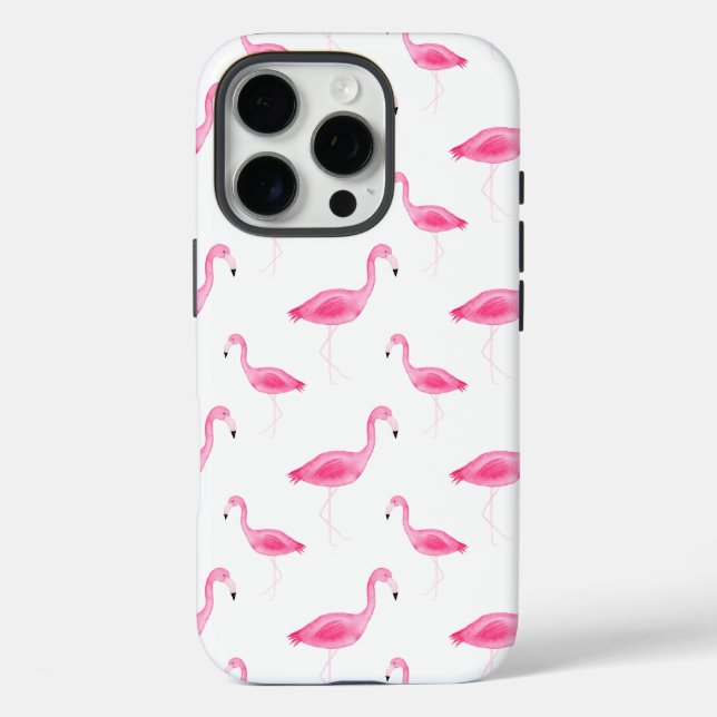 Watercolor Flamingo Pattern Case-Mate iPhone Case (Back)