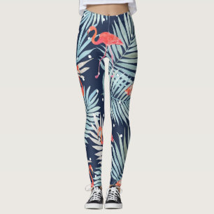 Watercolor Flamingo: Pink Tropical Elegance. Leggings