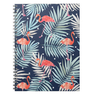 Watercolor Flamingo: Pink Tropical Elegance. Notebook