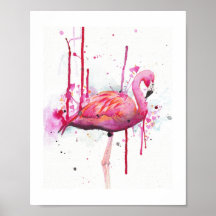 watercolor flamingo