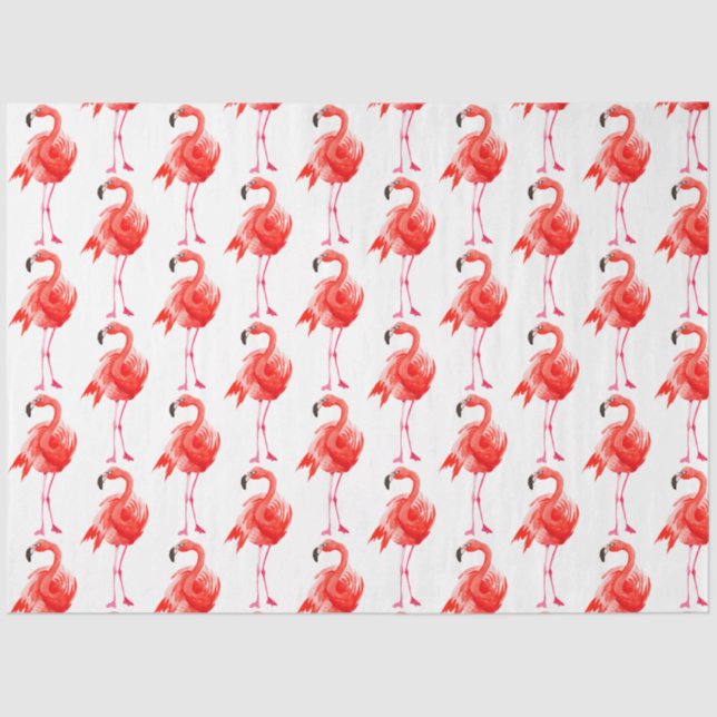Watercolor Flamingo Series Design 14 Tissue Paper (Front)