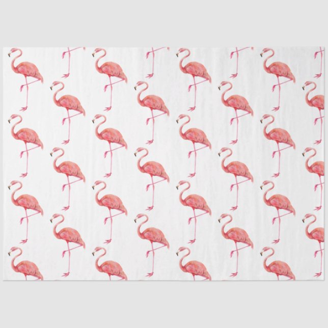 Watercolor Flamingo Series Design 1 Tissue Paper (Front)