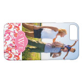 Watercolor Flamingos | Add Your Photo & Monogram Case-Mate iPhone Case (Back (Horizontal))