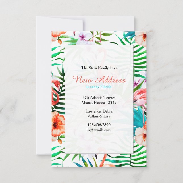 Watercolor Flamingos Invitation (Front)