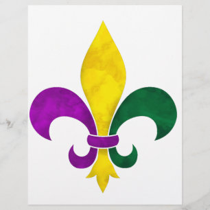 watercolor fleur de lis