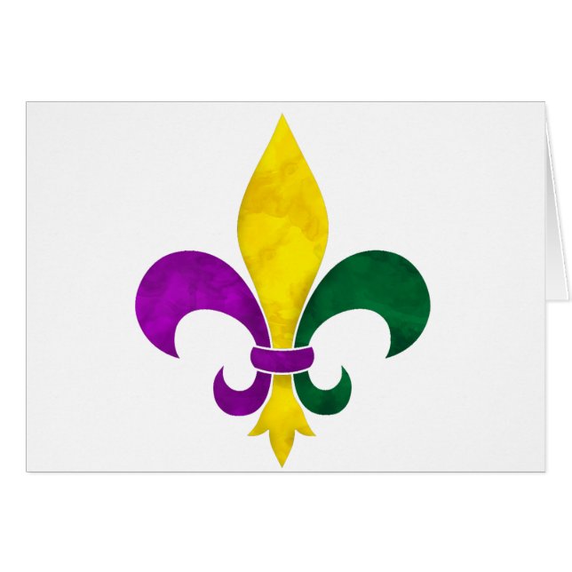 watercolor fleur de lis (Front Horizontal)