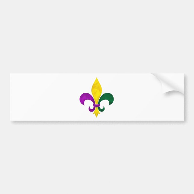 watercolor fleur de lis bumper sticker (Front)