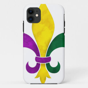 watercolor fleur de lis iPhone 11 case